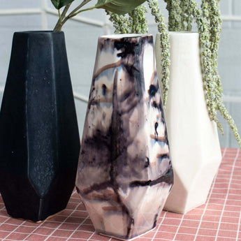 Large Chisel Vase - Lauren HB Studio Pottery