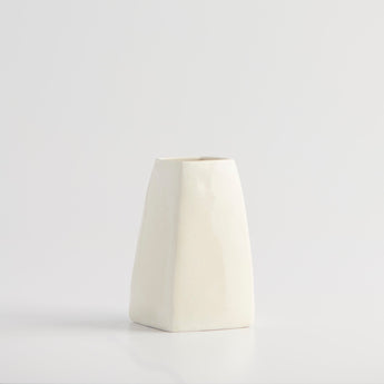 Medium Frost White Square Vase