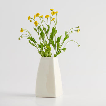 Medium Frost White Square Vase