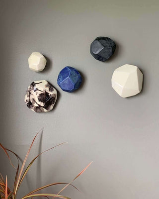 Geo Wall Stones Set of Five - Ceramic Wall Art - Lauren HB Studio