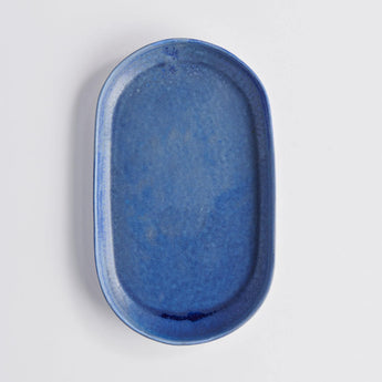 Large Azul Oval Tray - Lauren HB Studio Pottery