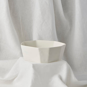 Large Matte White Formation Bowl - Lauren HB Studio Pottery