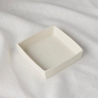 Large Matte White Square Tray - Lauren HB Studio Pottery