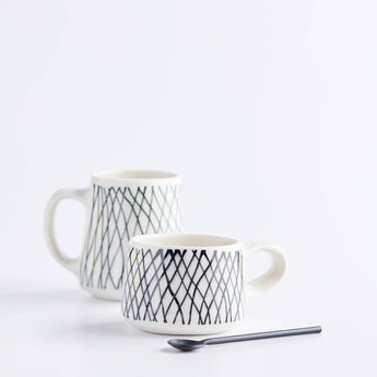 Large Stria Net Mug - Lauren HB Studio Pottery