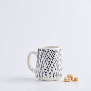 Large Stria Net Mug - Lauren HB Studio Pottery