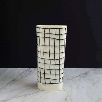 Large Stria Vase - Lauren HB Studio Pottery