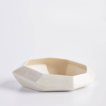 Medium Frost White Stone Serving Bowl - Lauren HB Studio Pottery