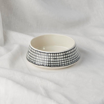 Medium Grid Stria Bowl - Lauren HB Studio Pottery