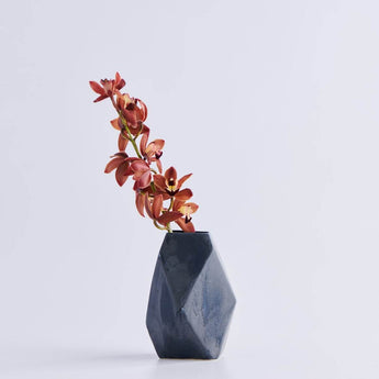 Medium Jet Black Formation Vase - Lauren HB Studio Pottery