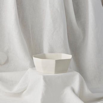 Medium Matte White Formation Bowl - Lauren HB Studio Pottery