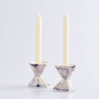 Nebula Geo Candleholder Set of 2 - Lauren HB Studio Pottery