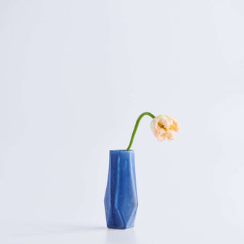 Small Azul Chisel Vase - Lauren HB Studio Pottery