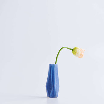 Small Azul Chisel Vase - Lauren HB Studio Pottery