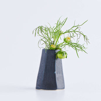 Small Jet Black Inverted Vase - Lauren HB Studio Pottery