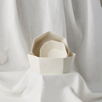 Small Matte White Formation Bowl - Lauren HB Studio Pottery