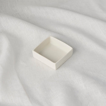 Small Matte White Square Tray - Lauren HB Studio Pottery