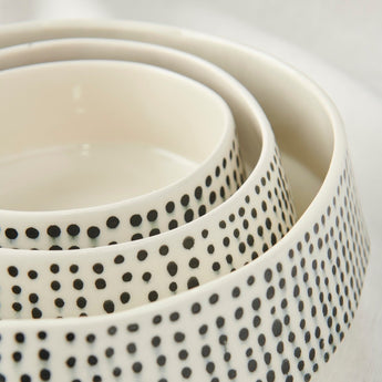 Small Stria Dot Bowl - Lauren HB Studio Pottery