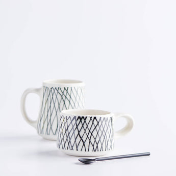 Small Stria Net Mug - Lauren HB Studio Pottery